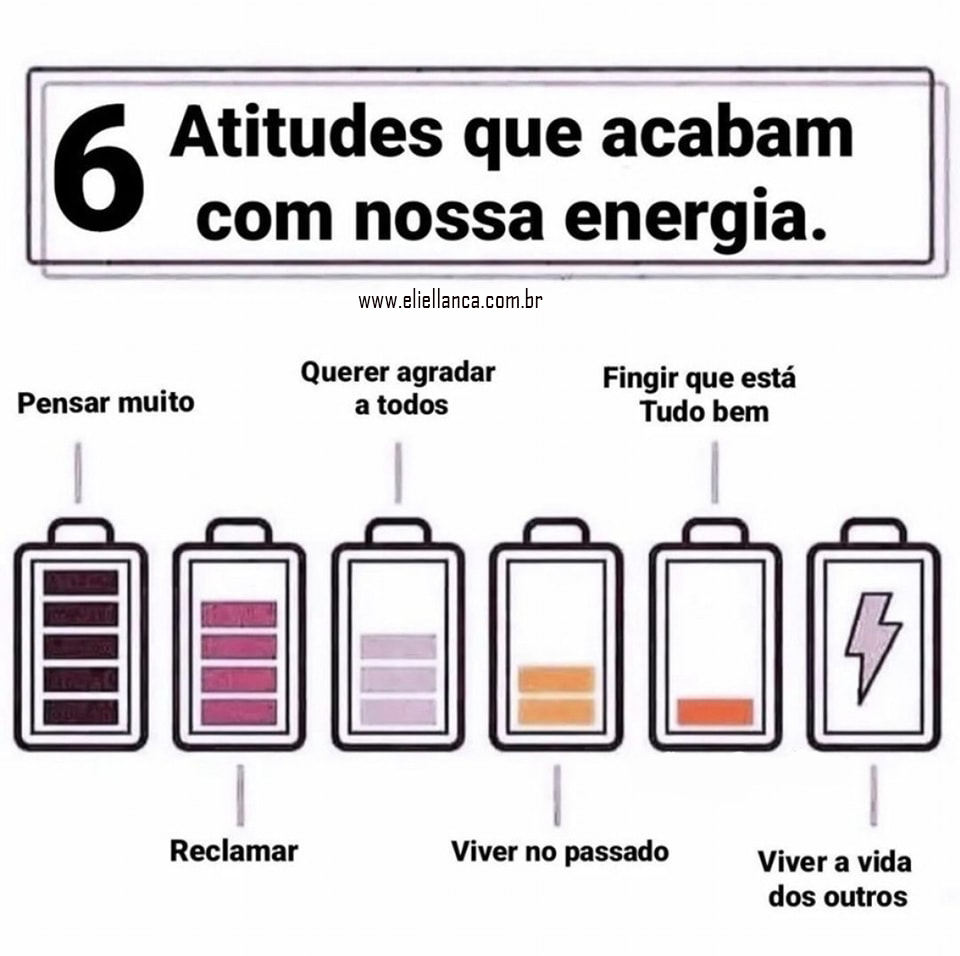 6 atitudes que acabam com nossa energia