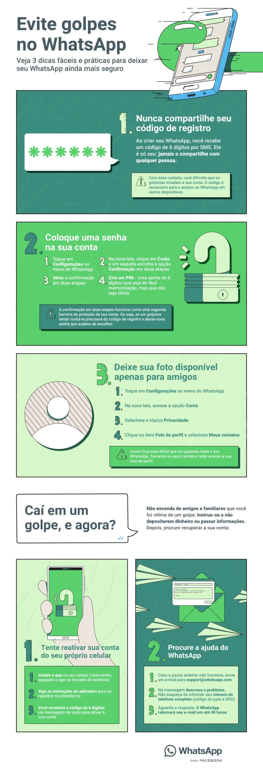 dicas para nao cair em golpes no whatsapp